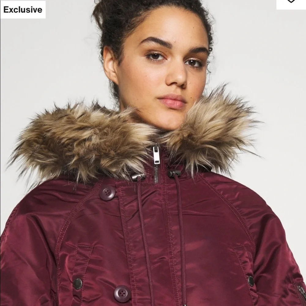 NWT!! American Eagle Maroon Winter Coat! - Picture 6 of 9